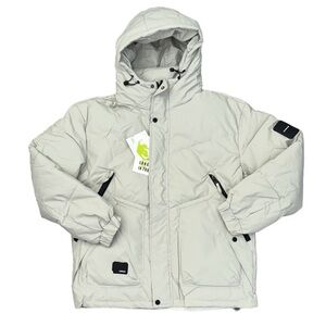 LONG IN FOR • Hooded Puffer Ski Jacket Coat Explorer PKNK